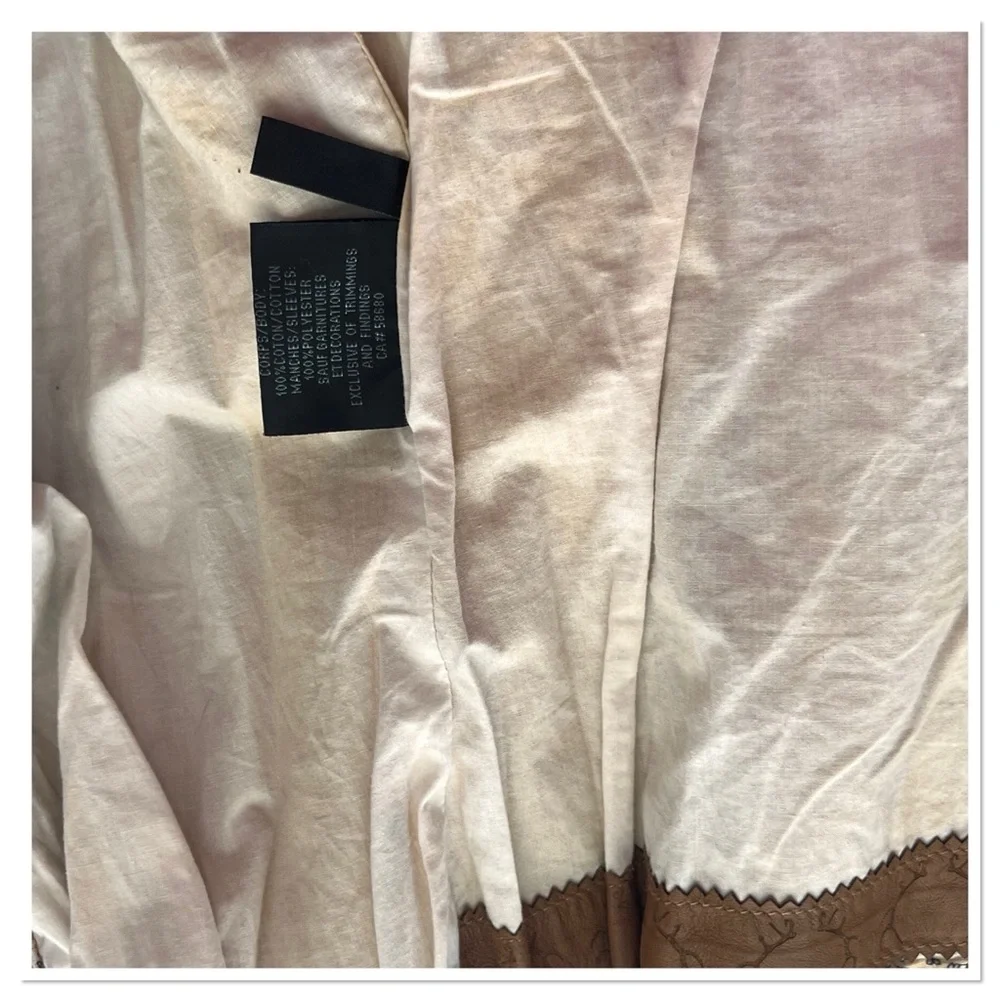 Bod & Christensen Women's Rebecca Tan Leather Jacket Sz S